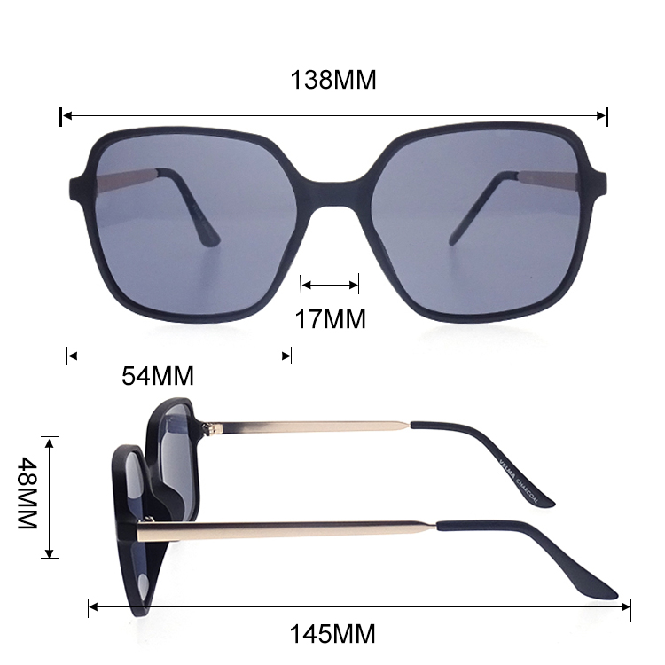  Ladies Oversized Sunglasses Square PC Frame PC Lens LS-P1351