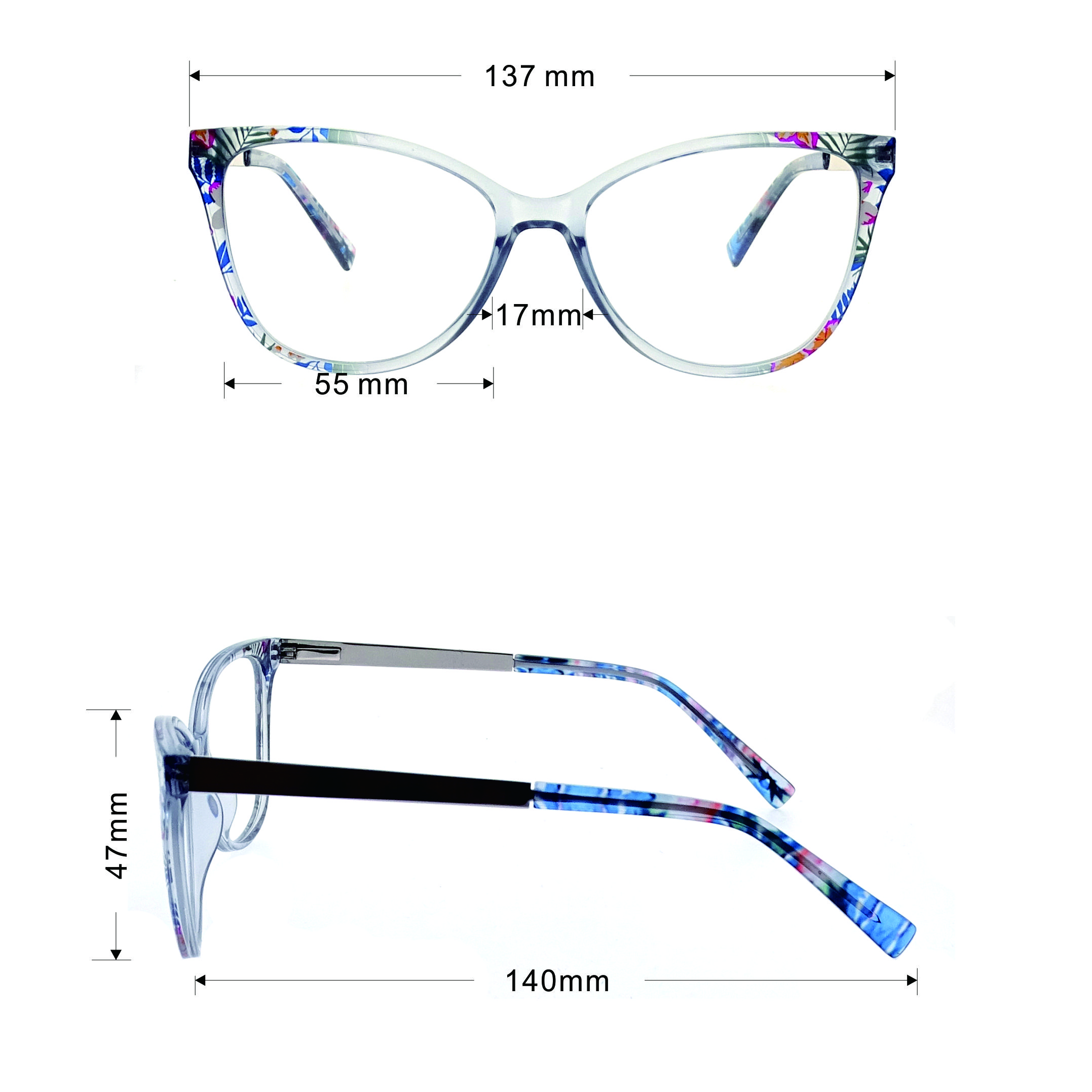 New fashion mosaic optical eye glass eyeglasses frames LO-OI258