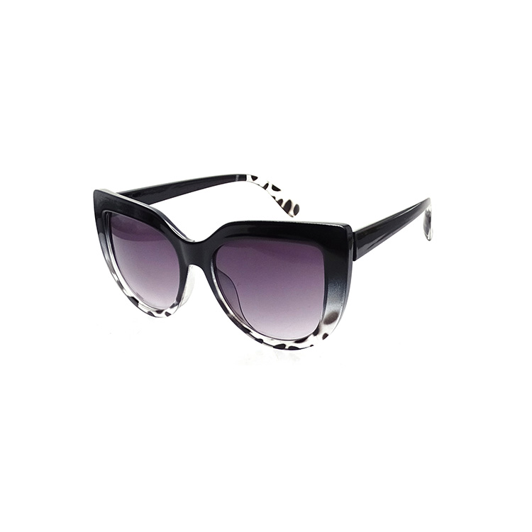 Trendy UV Plastic Fashionable Cow Pattern Sunglasses With Logo Bulk LS-P1041