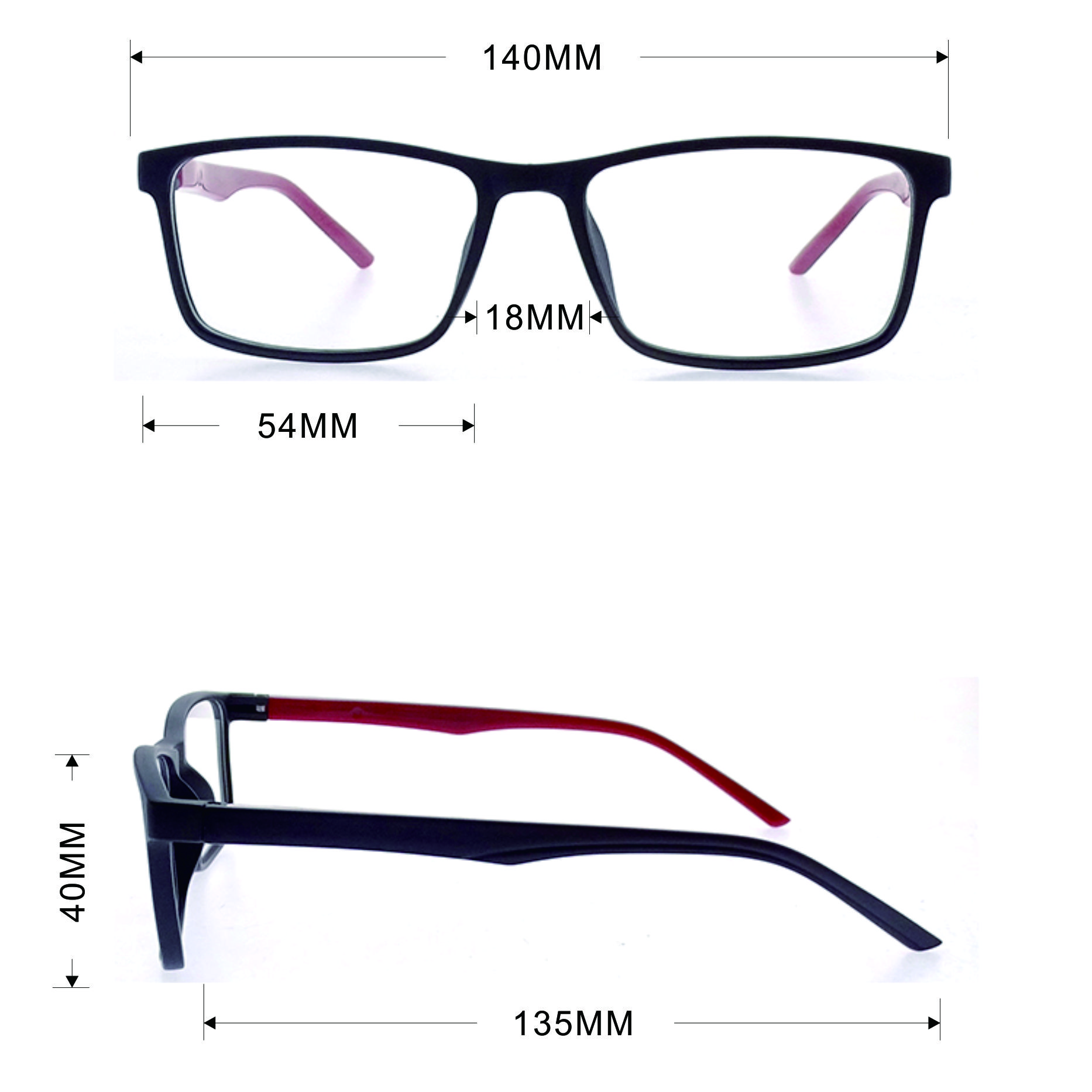 Plastic Reading Glasses Eyeglasses Frame LR-P5606