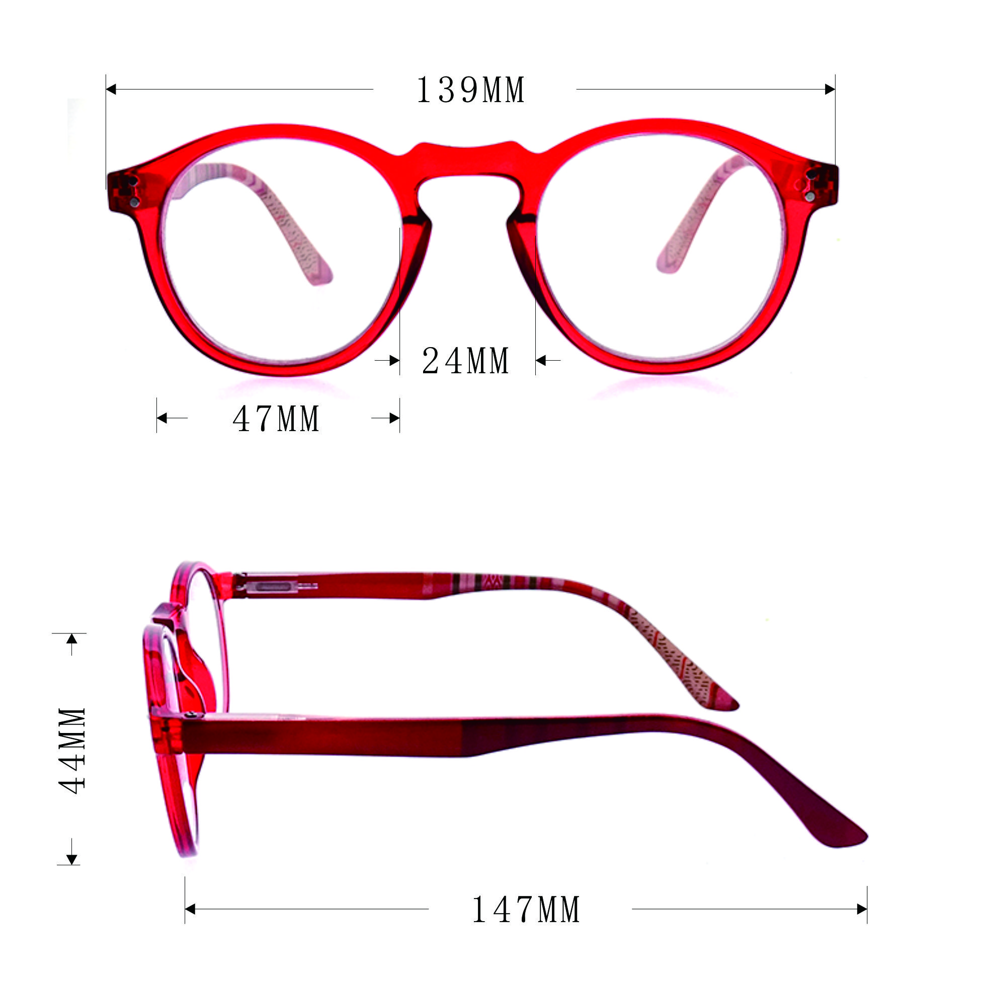 High quality fashion round reading glasses for women LR-P6575