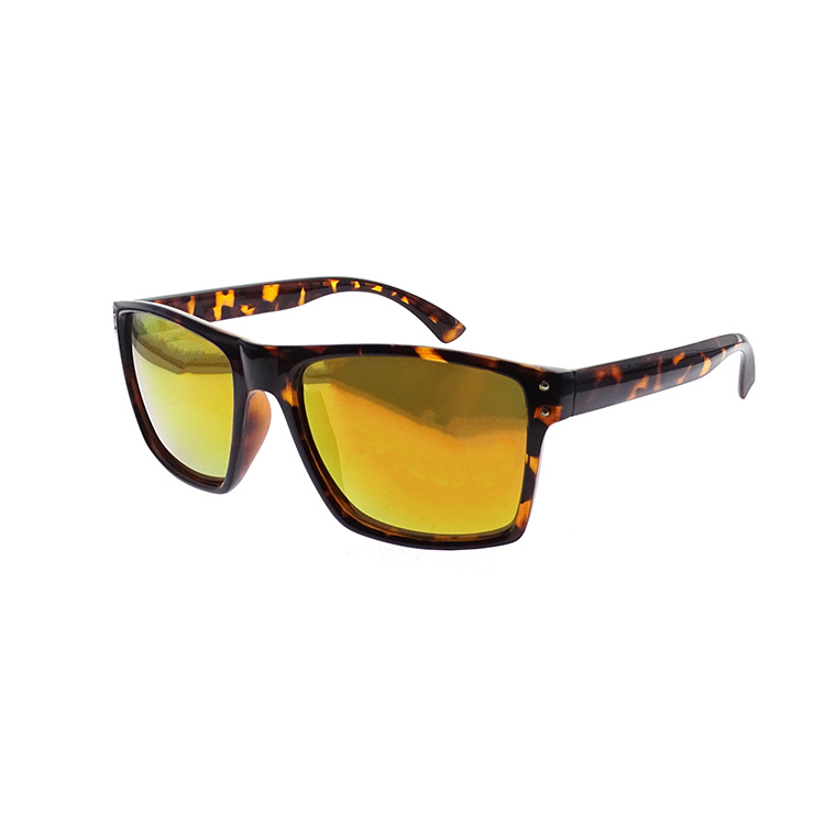 Street Style Yellow Lens Leopard Frame Tortoise Ladies Shades PC Sunglasses LS-P730