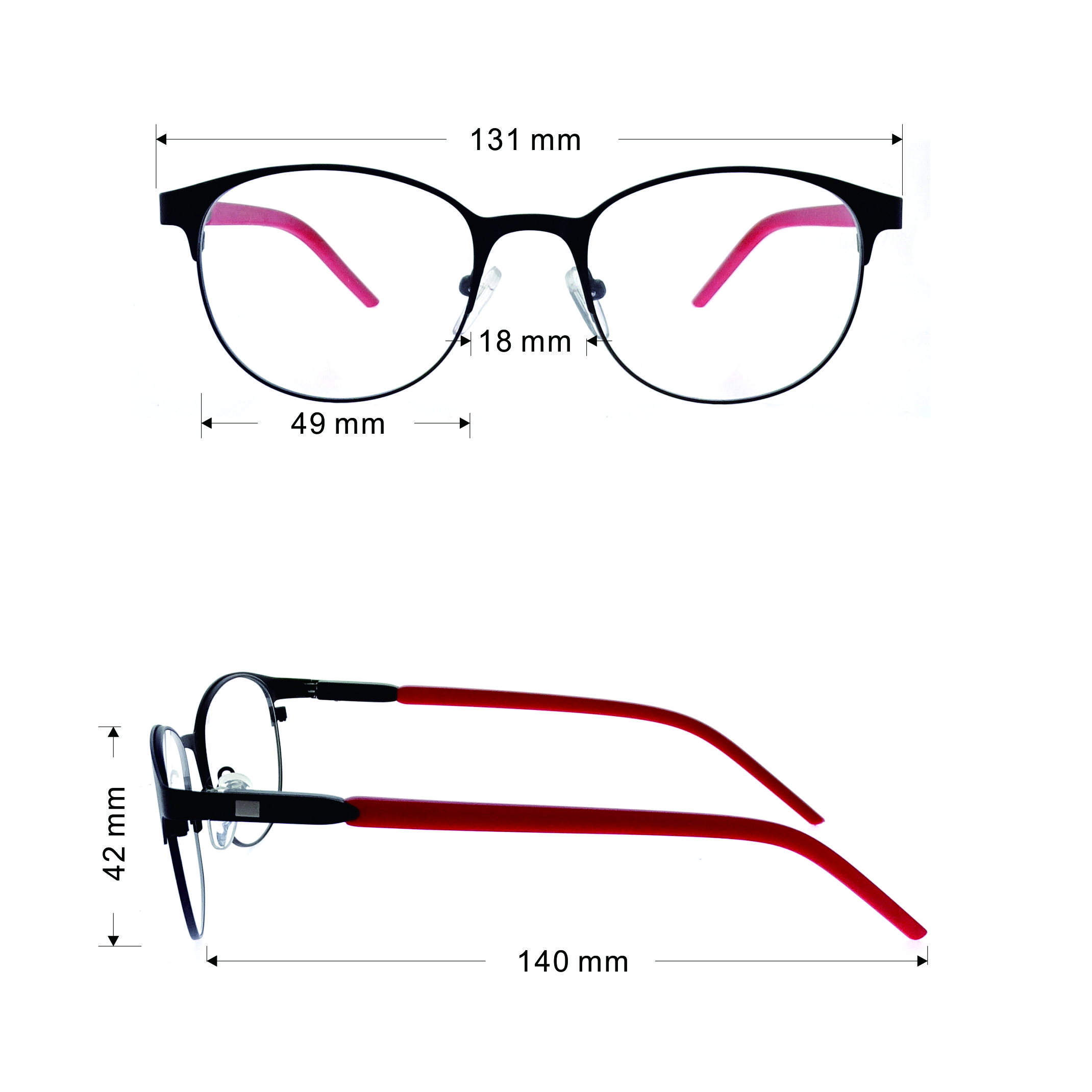Fashion Two-tone Color Metal Optical Frames Eyeglasses LO-M434